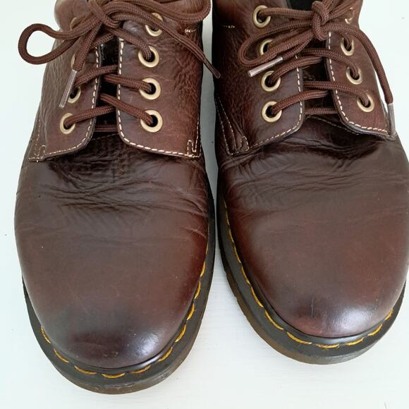 Dr. Martens Boston Brown Leather Oxfords Men\'s 12 AW004 Chunky Lug Sole Y2K 90s main image 8